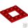 Lego Plate, Modified 4 x 4 with 2 x 2 Open Center, Red