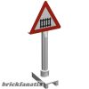 Lego Road Sign Triangle with Level Crossing