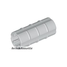   Lego Technic, Axle Connector 2L (Ridged with x Hole x Orientation), Light gray