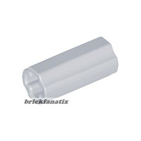   Lego Technic Axle Connector 2L (Ridged with x Hole x Orientation), Light grey