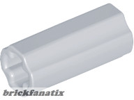 Lego Technic Axle Connector 2L (Ridged with x Hole x Orientation), Light grey