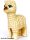 Lego Alpaca / Llama, Mini Doll Style with Bright Green Eyes with Eyelashes, Black Nose and Medium Nougat Muzzle Pattern, Tan