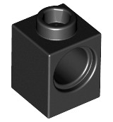 Lego Brick 1X2 M. 1 Holes Ø 4,87, Black