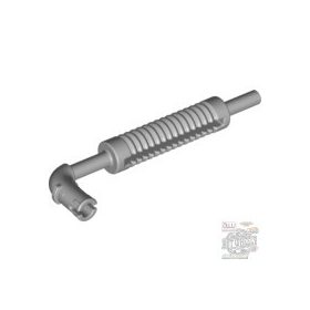   Lego Vehicle, Exhaust Pipe with Technic Pin, Flat End with Squared Pin Hole, Light grey