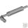 Lego Vehicle, Exhaust Pipe with Technic Pin, Flat End with Squared Pin Hole, Light grey