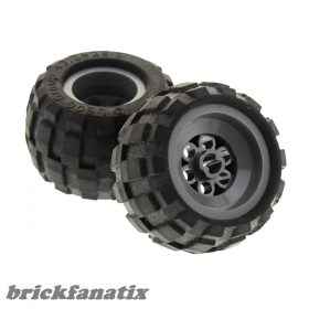   Lego Wheel 43.2 x 28 Balloon Small with Black Tire 43.2 x 28 S Balloon Small (6580 / 6579), Dark bluish gray