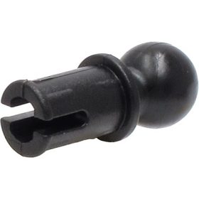   Lego Technic Pin with Friction Ridges Lengthwise and Tow Ball with Squared Pin Hole, Black