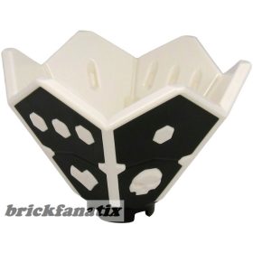   Lego Ninjago Die Spinner with Hexagonal Dots, Hearts, and Skulls with Molded Black Sides and Bottom Pattern