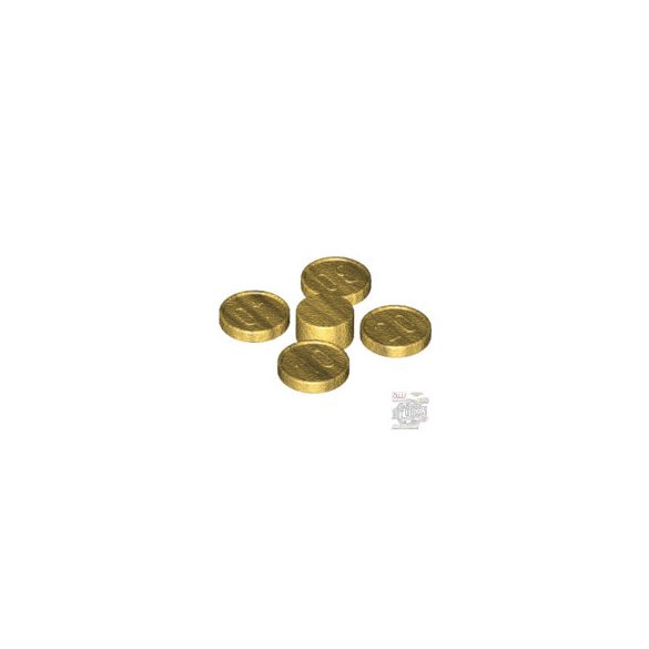 Lego GOLD COIN (4 PIECES 10-20-30-40), Chrome Gold
