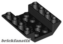 Lego Slope, Inverted 45 4 x 4 Double with 2 Holes, Black