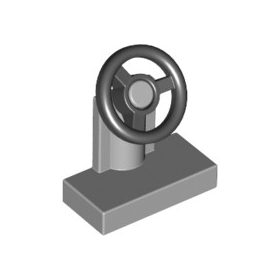 Lego CONSOLE W. WHEEL, Light grey