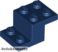 Lego Bracket 3 x 2 x 1 1/3 with Bottom Stud Holder, Dark blue