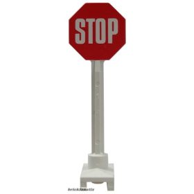 Lego Road Sign Octagon with Stop Sign Pattern