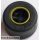 Lego Wheel 8mm D. x 9mm for Slicks, Hole Notched for Wheels Holder Pin, Reinforced Back with Yellow Rim Edge Pattern with Black Tire 14mm D. x 9mm Smooth Small Wide Slick (74967pb01), Black-Yellow