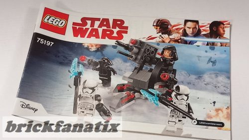 Lego 75197 Star Wars - Star Wars Episode 8 - First Order Specialists Battle Pack összerakási útmutató