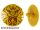 Lego Minifigure, Shield Circular / Round Convex Face with Black and Gold Ninjago Lion Head Pattern