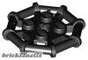 Lego Plate, Modified 2 x 2 with Bar Frame Octagonal, Reinforced, Completely Round Studs, Black