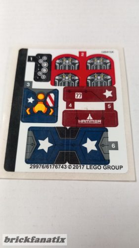 Lego Sticker Sheet for Set 76077 - (29976/6176743) matrica szett
