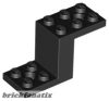 Lego Bracket 5 x 2 x 2 1/3 with 2 Holes and Bottom Stud Holder, Black