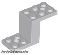 Lego Bracket 5 x 2 x 2 1/3 with 2 Holes and Bottom Stud Holder, Light gray