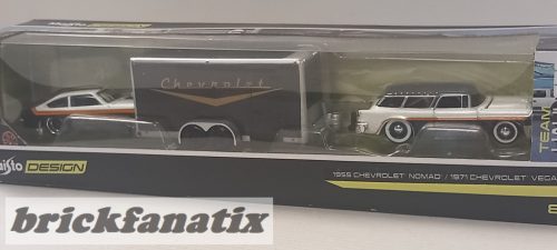 Maisto 1955 Chevrolet Nomad & 1971 Chevrolet Vega Trailer Pack