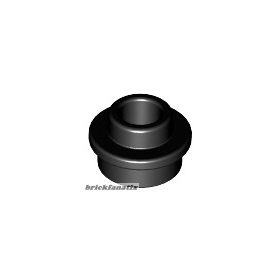 Lego Plate, Round 1 x 1 with Open Stud, Black