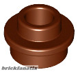 Lego Plate, Round 1 x 1 with Open Stud, Reddish brown