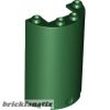 Lego Cylinder Half 2 x 4 x 5 with 1 x 2 Cutout, Dark green