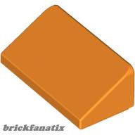 Lego ROOF TILE 1 X 2 X 2/3, ABS, Bright orange