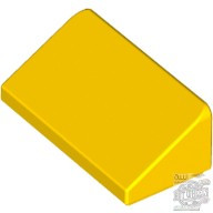 Lego ROOF TILE 1 X 2 X 2/3, ABS, Bright yellow