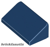 Lego ROOF TILE 1 X 2 X 2/3, ABS, Dark blue