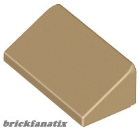 Lego Slope 30 1 x 2 x 2/3, Dark tan