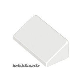 Lego ROOF TILE 1 X 2 X 2/3, ABS , White