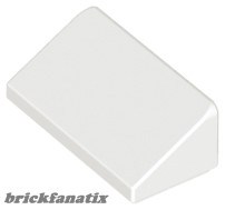 Lego ROOF TILE 1 X 2 X 2/3, ABS , White