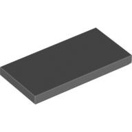 Lego Flat Tile 2X4, Dark grey