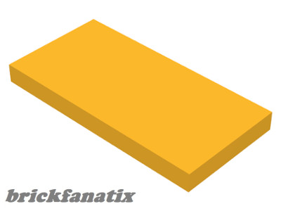 Lego FLAT TILE 2X4, Flame yellowish orange