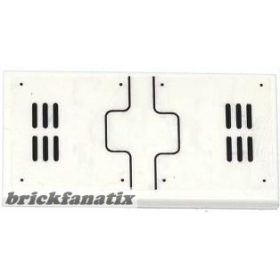   Lego Tile 2 x 4 with Black Lines, Vents and 8 Rivets Pattern (Sticker) - Set 70709 Galaxy Squad - Galactic Titan