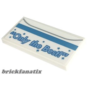   LEGO Tile 2 x 4 with 'Only the Best!' Pattern (Sticker) - Set 60253
