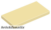 Lego Flat Tile 2X4, Tan