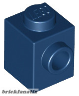 Lego BRICK 1X1 W. 1 KNOB, Dark blue