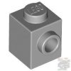 Lego BRICK 1X1 W. 1 KNOB, Light grey