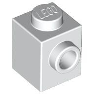 Lego BRICK 1X1 W. 1 KNOB, White