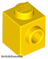 Lego BRICK 1X1 W. 1 KNOB, Yellow