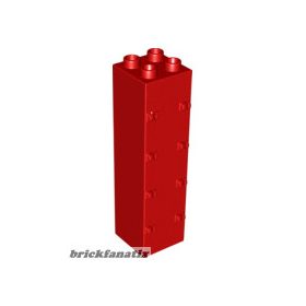   Lego Duplo Wall 2 x 2 x 6 with Drawer Slots and 8 Hinges, Red