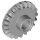 Lego Technic, Gear 20 Tooth Bevel with Pin Hole, Light grey