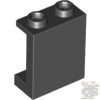 Lego Panel 1 x 2 x 2 with Side Supports - Hollow Studs, Black