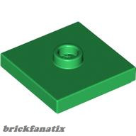 Lego PLATE 2X2 W 1 KNOB, Green