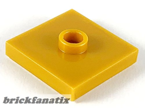 Lego PLATE 2X2 W 1 KNOB, Gold