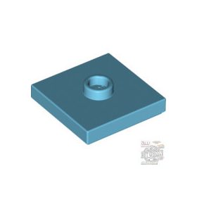 Lego PLATE 2X2 W 1 KNOB, Medium azur