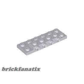 Lego PLATE 2X6X2/3 W 4 HOR. KNOB, Light grey
